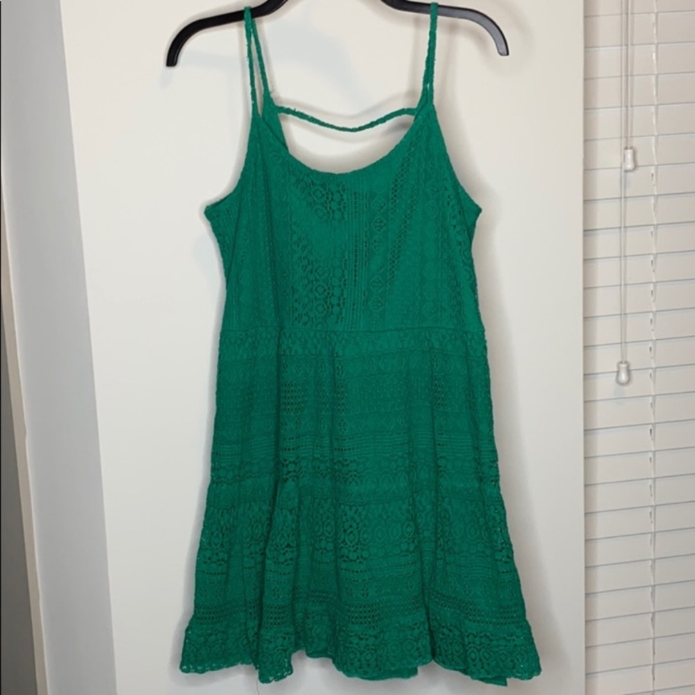 Francesca’s Miami lined lace dress.